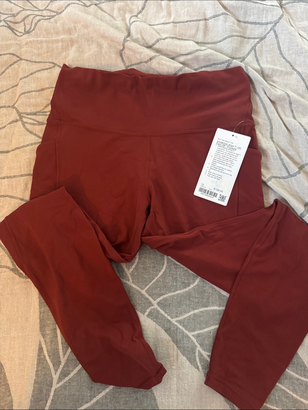 Lululemon Align HR Pant 28” Pockets - Deep Rust NWT